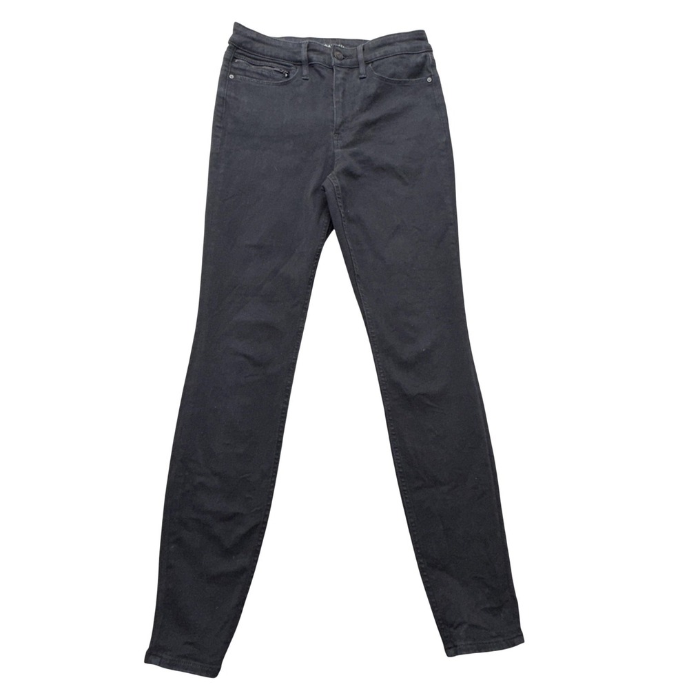 Athleta Skinny Jeans Womens 6 Black Mid Rise Stretch‎ Denim 28x28.5